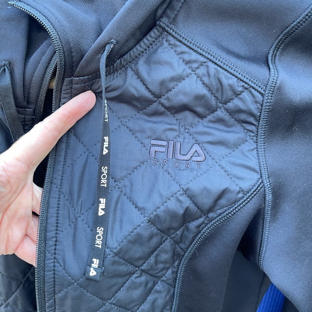 Fila heatgear hooded quilted athletic jacket